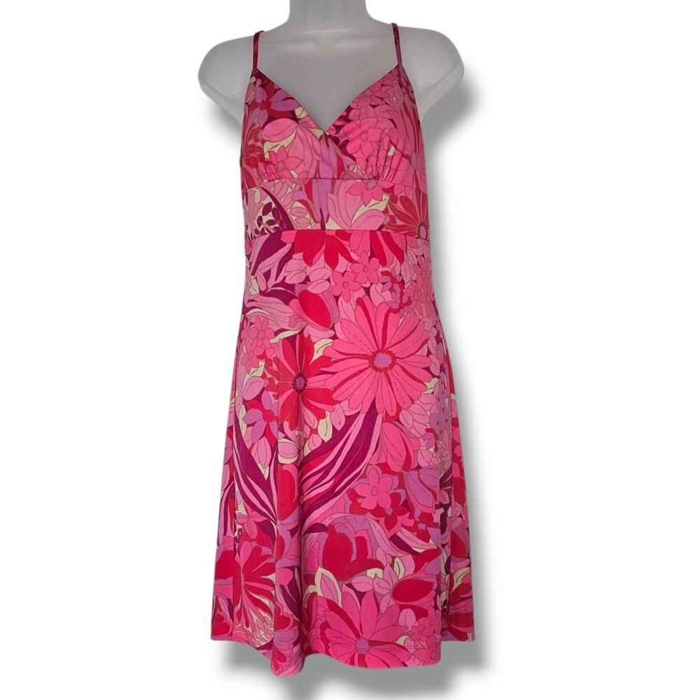 Express Y2K 90s Babydoll Dress Pink Floral 5/6 Strappy Fairy Retro Cruise Resort